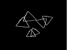 Aros argolla triangulo acero blanco 4 cm x unidad