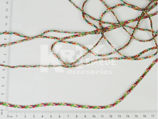 Cordón trenzado multicolor x 200 mts