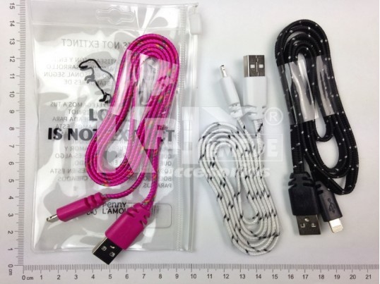 Cable USB iPhone 5-6 cordón (Lightning)